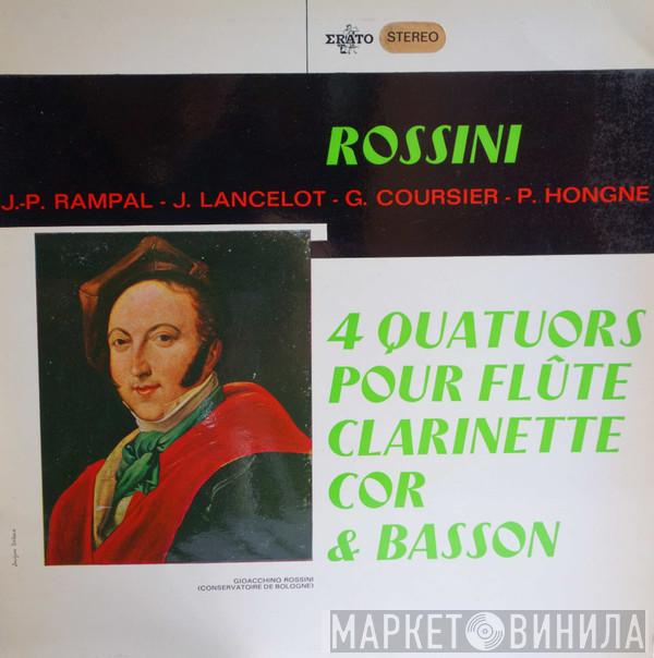, Gioacchino Rossini , Jean-Pierre Rampal , Jacques Lancelot , Gilbert Coursier  Paul Hongne  - 4 Quatuors Pour Flûte Clarinette Cor & Basson
