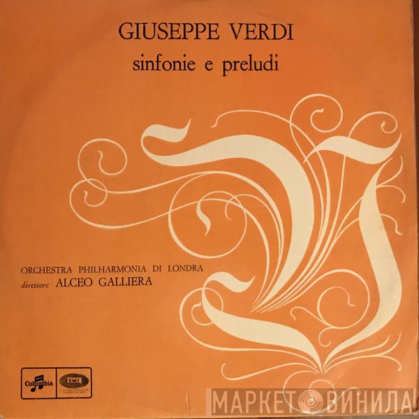 , Giuseppe Verdi , Philharmonia Orchestra  Alceo Galliera  - Sinfonie e Preludi