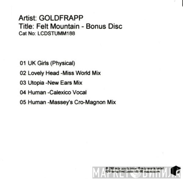  Goldfrapp  - Felt Mountain (Bonus Disc)