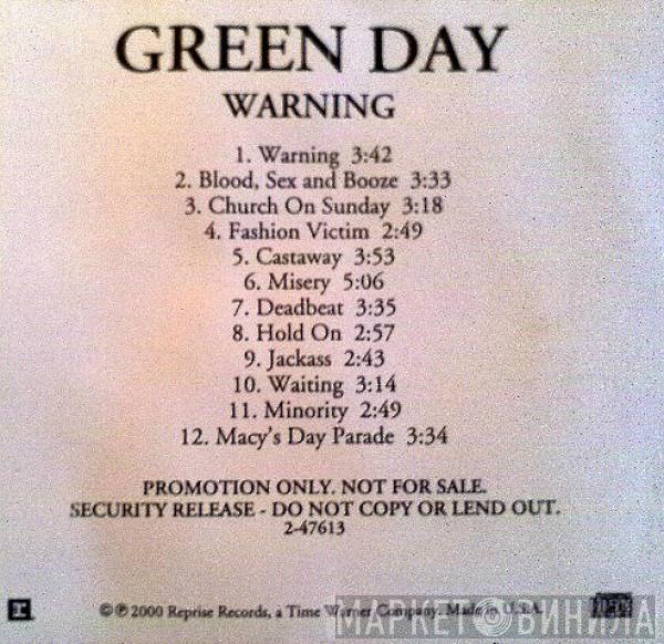  Green Day  - Warning