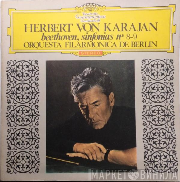 , Herbert von Karajan , Ludwig van Beethoven  Berliner Philharmoniker  - Sinfonias Nº 8-9