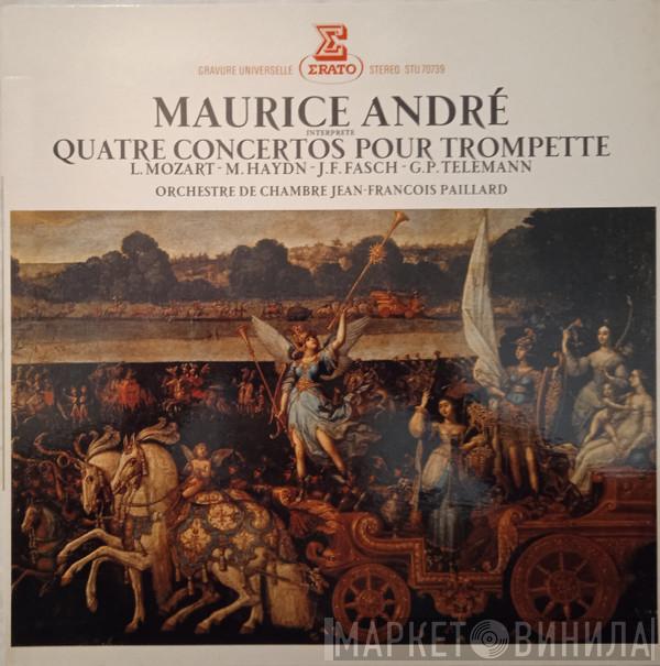 Interprete Maurice André · Leopold Mozart · Michael Haydn · Johann Friedrich Fasch : Georg Philipp Telemann  Orchestre De Chambre Jean-François Paillard  - Quatre Concertos Pour Trompette