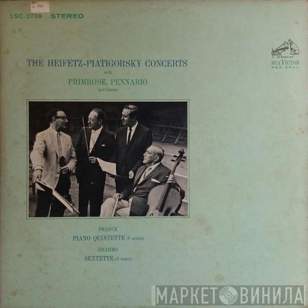 , Jascha Heifetz , Gregor Piatigorsky , William Primrose , Leonard Pennario , César Franck  Johannes Brahms  - Piano Quintet · Sextette
