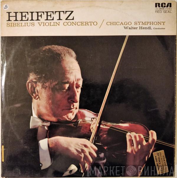 , Jascha Heifetz , Jean Sibelius , The Chicago Symphony Orchestra  Walter Hendl  - Violin Concerto
