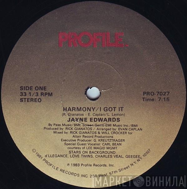  Jayne Edwards  - Harmony / I Got It