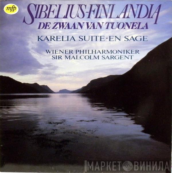 , Jean Sibelius , Conductor Wiener Philharmoniker  Sir Malcolm Sargent  - Finlandia, De Zwaan Van Tuonela, Karelia Suite, En Sage
