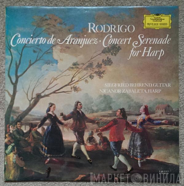 Joaquín Rodrigo, Siegfried Behrend, Nicanor Zabaleta - Concierto De Aranjuez · Concerto Serenade For Harp And Orchestra