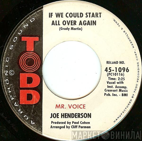 Joe Henderson  - If We Could Start All Over Again