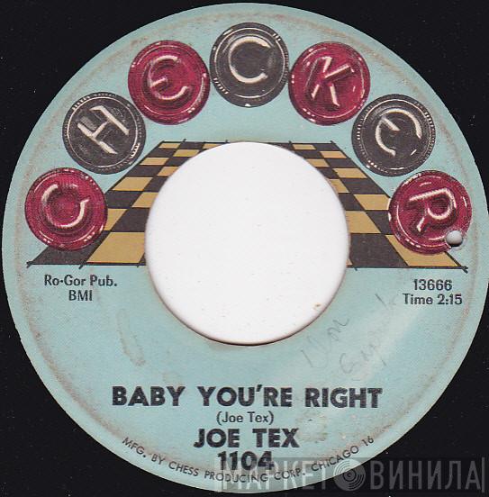 Joe Tex - Baby You're Right