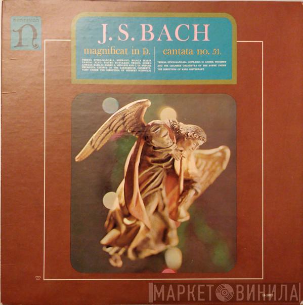 Johann Sebastian Bach, Teresa Stich-Randall, Bianca Maria Casoni, Pietro Bottazzo, György Littasy, Maurice André, Louis Ménardi, Charles de Antoni, Chor Der Musikhochschule Saarbrücken, Herbert Schmolzi, Kammerorchester Des Saarländischen Rundfunks,  - Magnificat In D. / Cantata No. 51.
