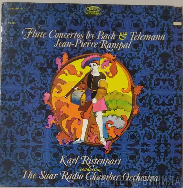 , Johann Sebastian Bach , Georg Philipp Telemann , Jean-Pierre Rampal , Kammerorchester Des Saarländischen Rundfunks, Saarbrücken  Karl Ristenpart  - Flute Concertos By Bach & Telemann