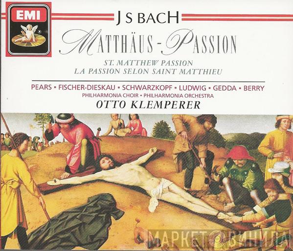 - Johann Sebastian Bach , Philharmonia Chorus , Philharmonia Orchestra , Otto Klemperer , Peter Pears , Dietrich Fischer-Dieskau , Elisabeth Schwarzkopf , Christa Ludwig , Nicolai Gedda  Walter Berry  - Matthäus-Passion = St. Matthew Passion = La Passion Selon Saint Matthieu