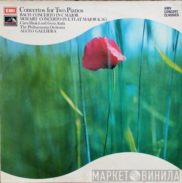 , Johann Sebastian Bach , Wolfgang Amadeus Mozart , Clara Haskil , Géza Anda , Alceo Galliera  Philharmonia Orchestra  - Concertos For Two Pianos