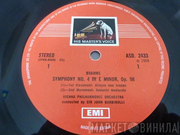 Johannes Brahms, Sir John Barbirolli, Wiener Philharmoniker - Symphony No. 4 In E Minor, Op. 98 / Academic Festival Overture