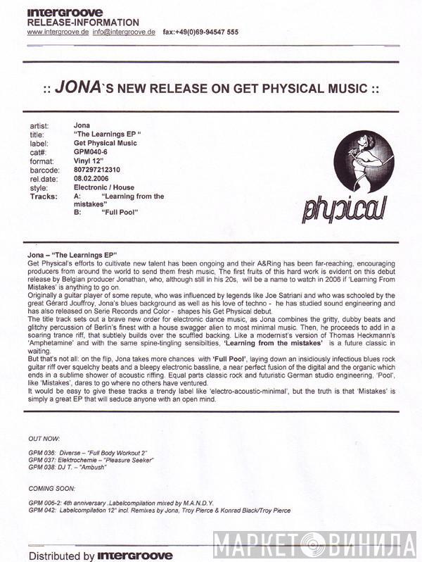 Jona - The Learnings