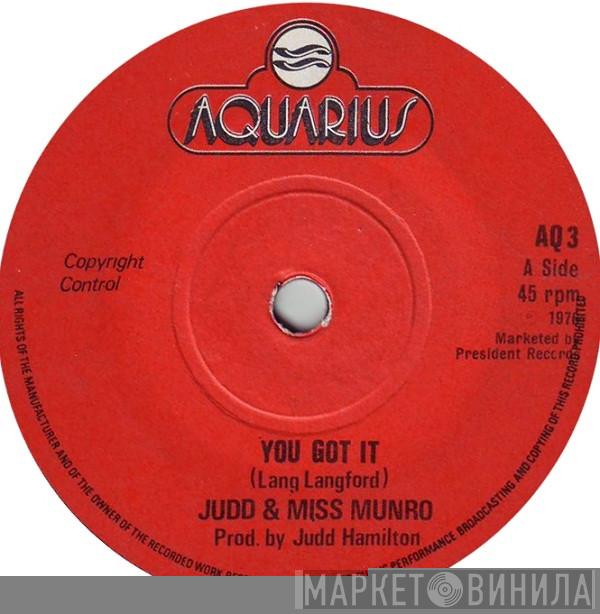 Judd Hamilton, Caroline Munro - You Got It / Where Does Love Begin