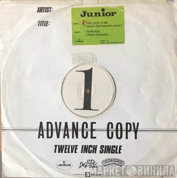 Junior  - Too Late / In Words