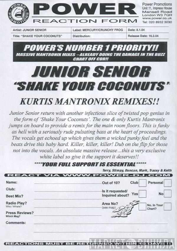Junior Senior - Shake Your Coconuts (Kurtis Mantronik Remixes)