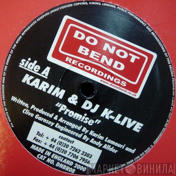 Karim Lamouri, DJ K-Live - Promise / Cheap Tart (Emma's Mix)