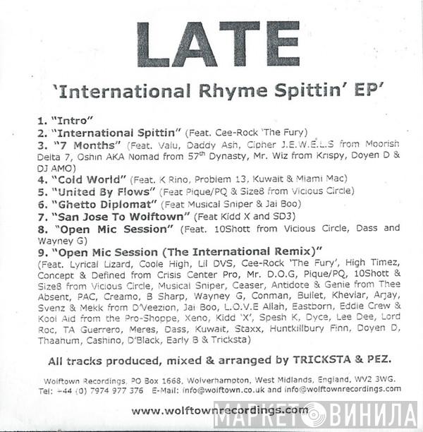 Late - International Rhyme Spittin' EP