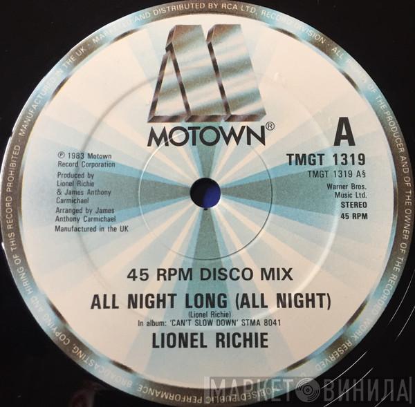  Lionel Richie  - All Night Long (All Night) / Wandering Stranger