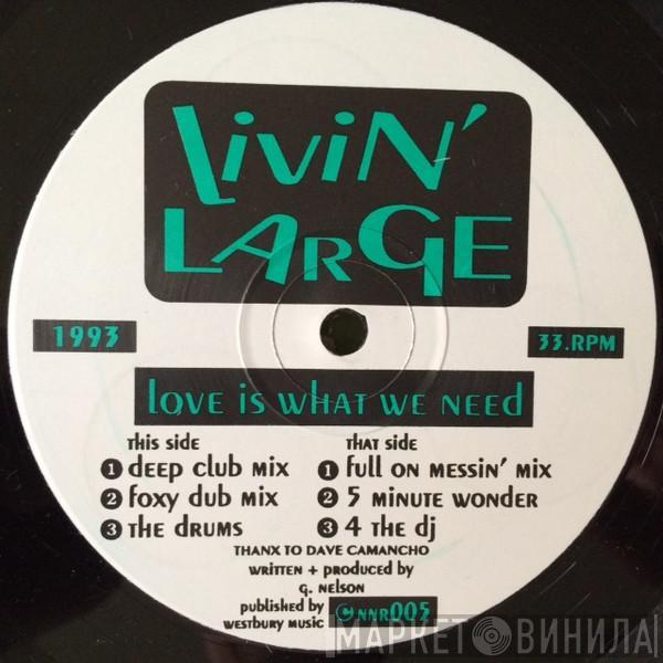 Livin' Large - Love Is What We Need