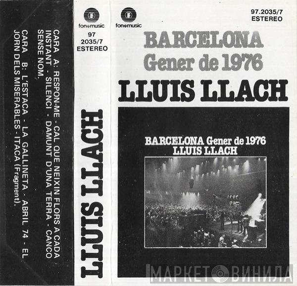  Lluis Llach  - Barcelona, Gener De 1976