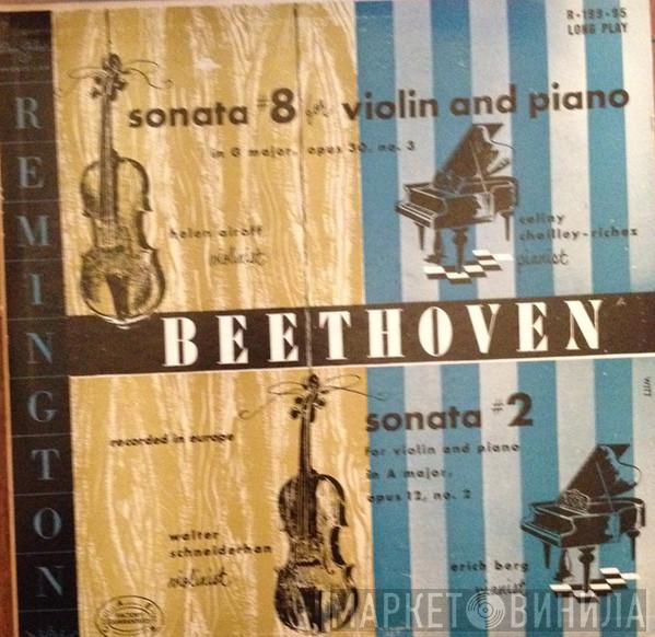 Ludwig van Beethoven, Helen Airoff, Celiny Chailley-Richez, Walter Schneiderhan, Heinrich Berg - Sonata # 8 For Violin And Piano In G Major, Op. 30, No. 3 / Sonata # 2 For Violin And Piano In A Major, Op. 12, No. 2