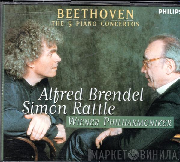 , Ludwig van Beethoven , Alfred Brendel - Wiener Philharmoniker  Sir Simon Rattle  - The 5 Piano Concertos