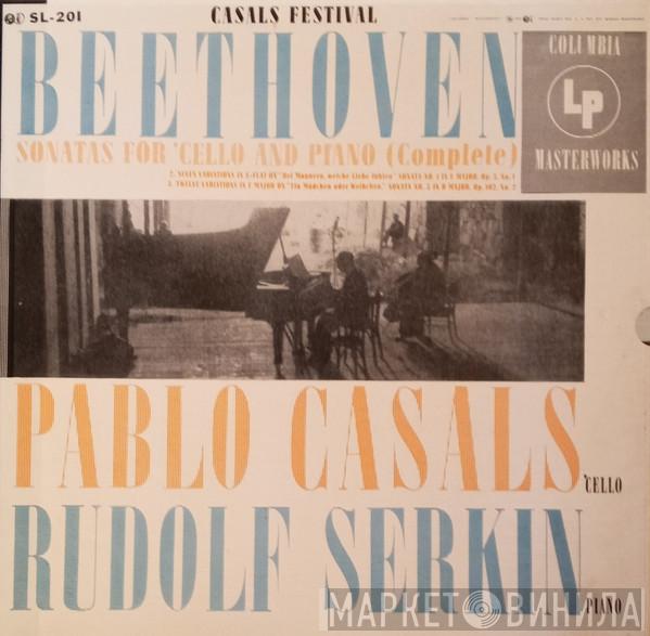 - Ludwig van Beethoven Cello Pablo Casals  Rudolf Serkin  - The Complete Music For Cello And Piano