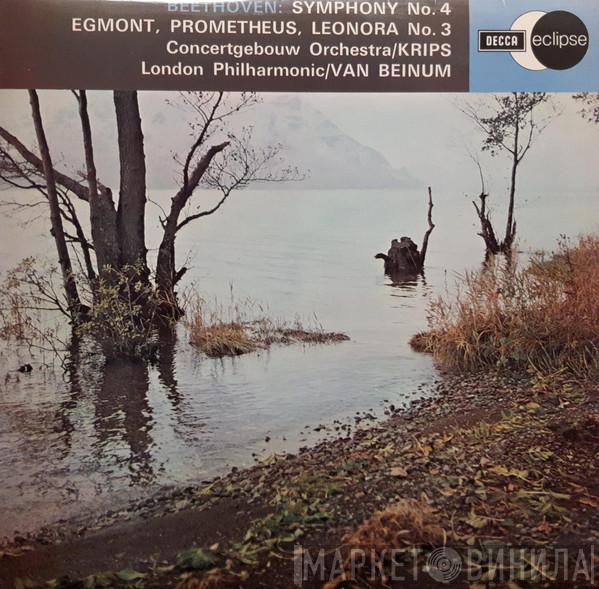 Ludwig van Beethoven, Concertgebouworkest, Josef Krips, The London Philharmonic Orchestra, Eduard van Beinum - Symphony No. 4, Egmont, Prometheus, Leonora No. 3