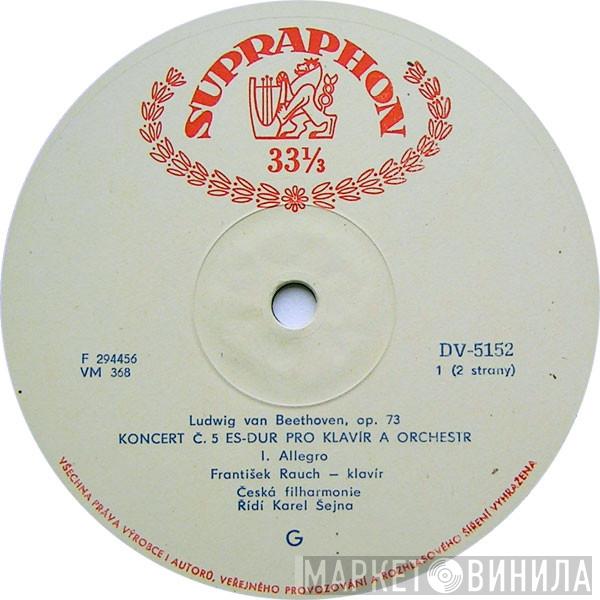 , Ludwig van Beethoven , František Rauch , The Czech Philharmonic Orchestra  Karel Šejna  - Koncert Č. 5 Es-Dur Pro Klavír A Orchestr, Op. 73