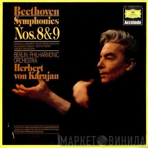 - Ludwig van Beethoven , Herbert von Karajan , Gundula Janowitz , Hilde Rössel-Majdan , Waldemar Kmentt , Walter Berry  Wiener Singverein  - Symphonies Nos. 8 & 9