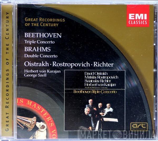 Ludwig van Beethoven Johannes Brahms David Oistrach Mstislav Rostropovich Sviatoslav Richter Herbert von Karajan George Szell  - Triple Concerto / Double Concerto