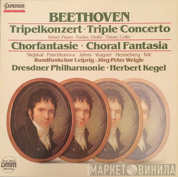 Ludwig van Beethoven, Peter Rösel, Christian Funke , Jürnjakob Timm, Dresdner Philharmonie, Herbert Kegel - Tripelkonzert - Chorfantasie