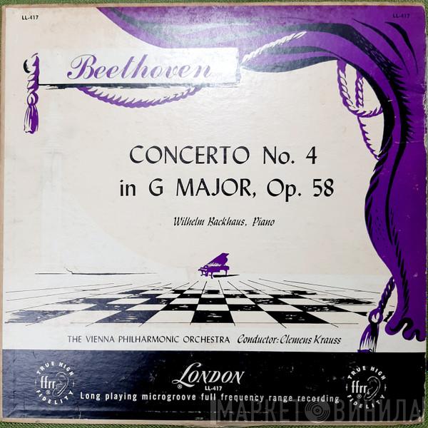 , Ludwig van Beethoven With Wilhelm Backhaus Conducting Clemens Krauss  Wiener Philharmoniker  - Piano Concerto Nº.4 In G Major, Opus 58