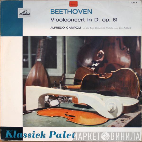 , Ludwig van Beethoven en Alfredo Campoli o.l.v. The Royal Philharmonic Orchestra  John Pritchard  - Vioolconcert In D Opus 61