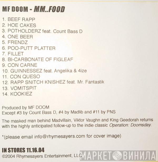  MF Doom  - MM..Food