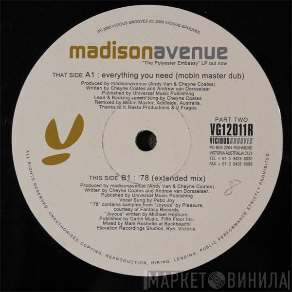  Madison Avenue  - Everything You Need / '78