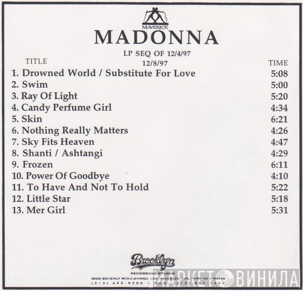  Madonna  - LP Seq As Of 12/4/97