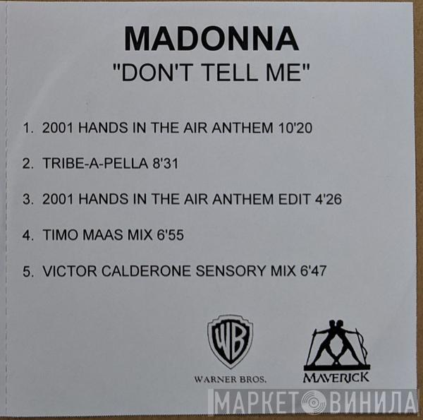  Madonna  - Don't Tell Me (5 Mixes)