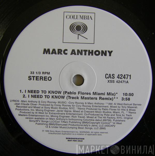 Marc Anthony - I Need To Know