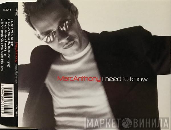 Marc Anthony  - I Need To Know