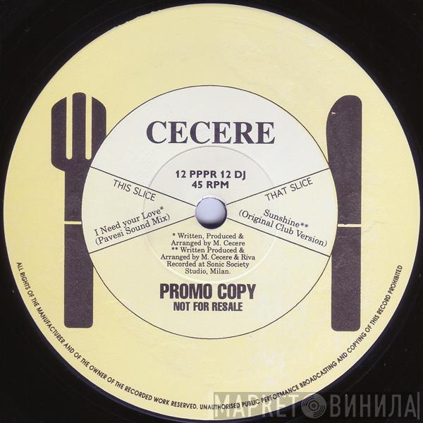 Marco Cecere - I Need Your Love / Sunshine