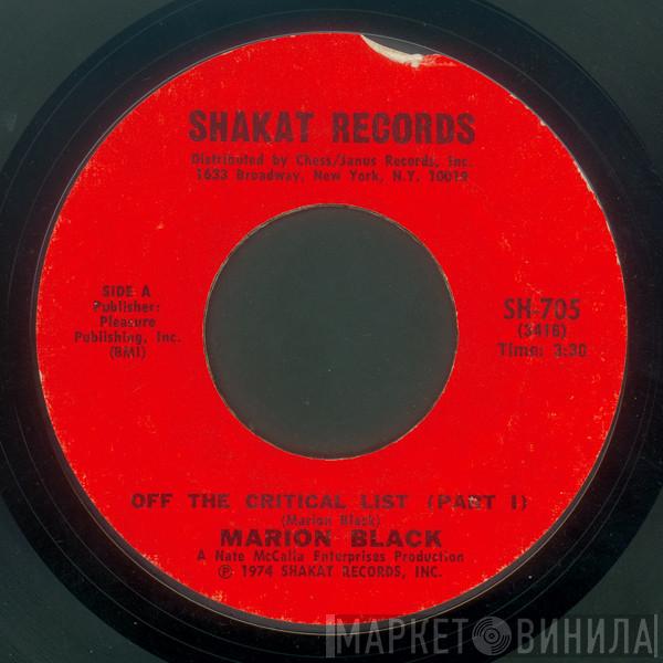 Marion Black - Off The Critical List