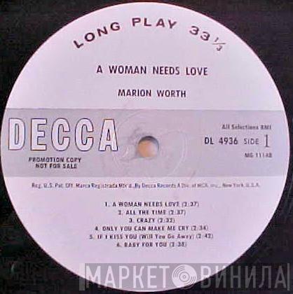  Marion Worth  - A Woman Needs Love