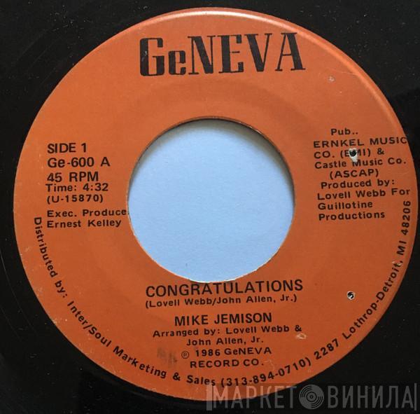Mike Jemison - Congratulations