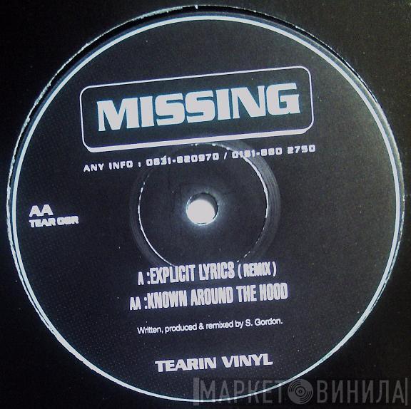 Missing  - Explicit Lyrics (Remix) / Known Around The Hood