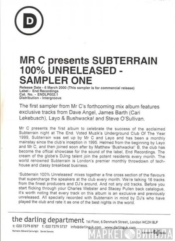 Mr. C - Subterrain 100% Unreleased (Sampler One)