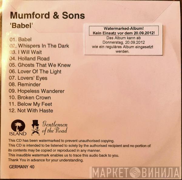  Mumford & Sons  - Babel